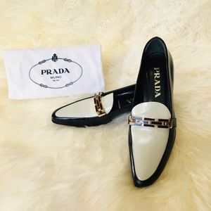 NEW Prada Leather Slip-on Loafers